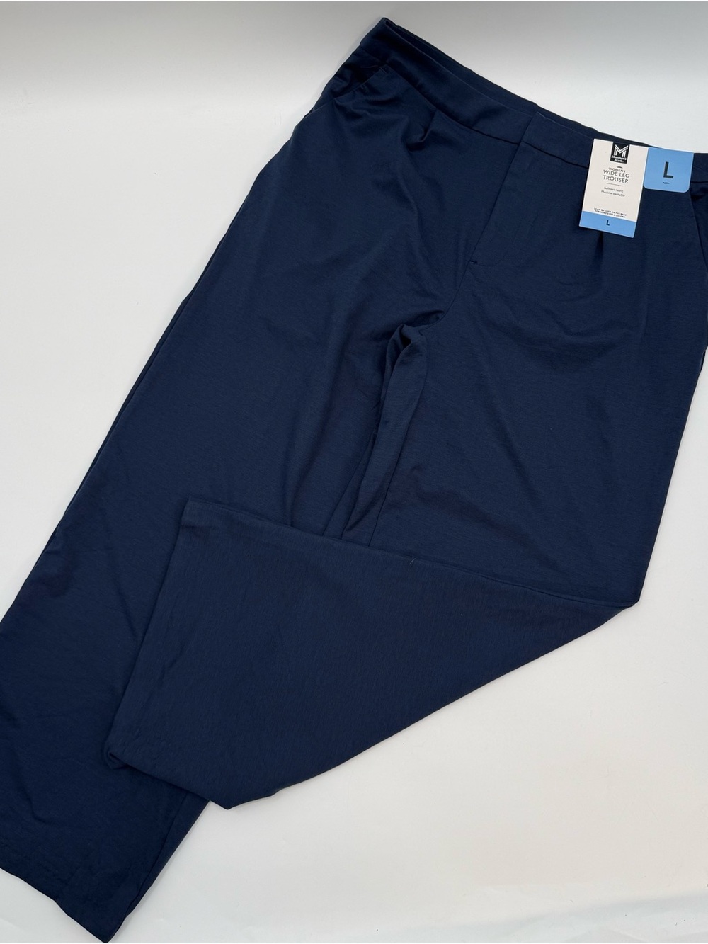 Women's Navy Pull-On Stretch Trousers